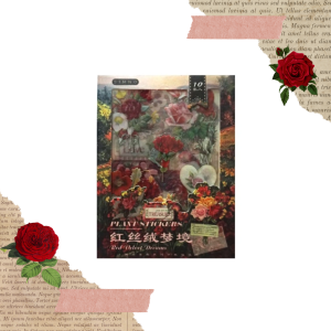 FOLIOWE NAKLEJKI DO SCRAPBOOKINGU - RÓŻE (10 ARKUSZY)