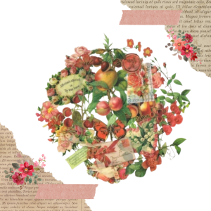 FOLIOWE NAKLEJKI DO SCRAPBOOKINGU - CZERWONE KWIATY, JESIENNE (25 SZT)