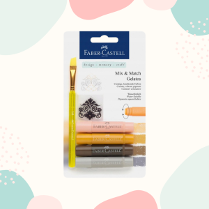 KREDKI AKWARELOWE GELATOS W NATURALNYCH ODCIENIACH - FABER CASTELL - 4 SZT