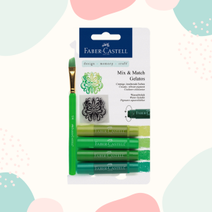KREDKI AKWARELOWE GELATOS W ZIELONYCH ODCIENIACH - FABER CASTELL - 4 SZT