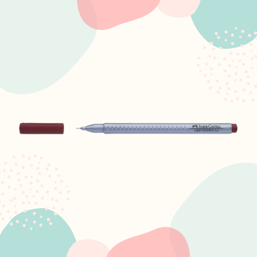 Cienkopis Grip 0,4 mm brązowy - FABER-CASTELL.png