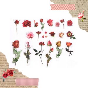 FOLIOWE NAKLEJKI DO SCRAPBOOKINGU - RÓŻE (40 SZT)