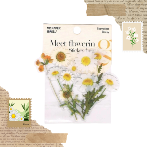 FOLIOWE NAKLEJKI DO SCRAPBOOKINGU - STOKROTKI (40 SZT)